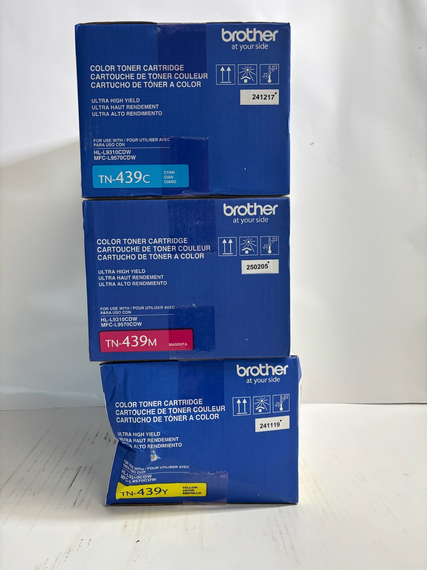 3 Cosmetic Genuine Brother HL-L9310CDW MFC-L9570CDW CMY Toner Cartridge TN-439