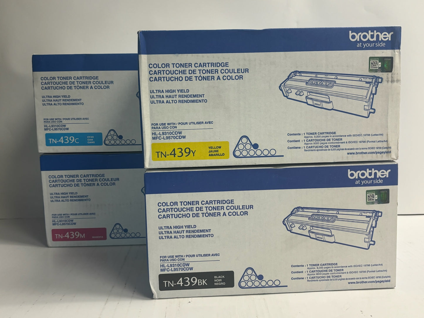4 OEM Brother HL-L9310CDW, MFC-L9570CDW CMYK Toners TN-439