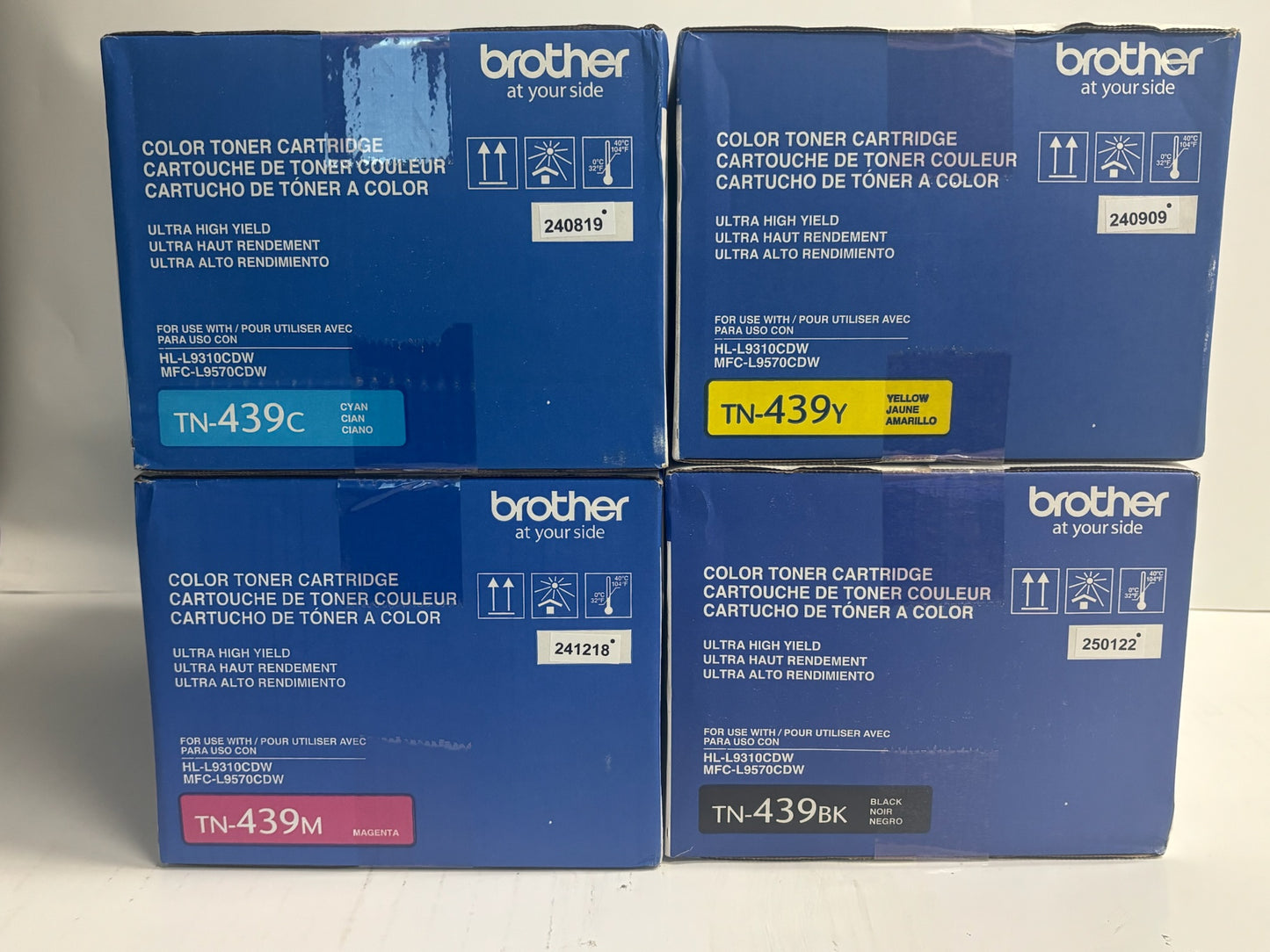 4 OEM Brother HL-L9310CDW, MFC-L9570CDW CMYK Toners TN-439