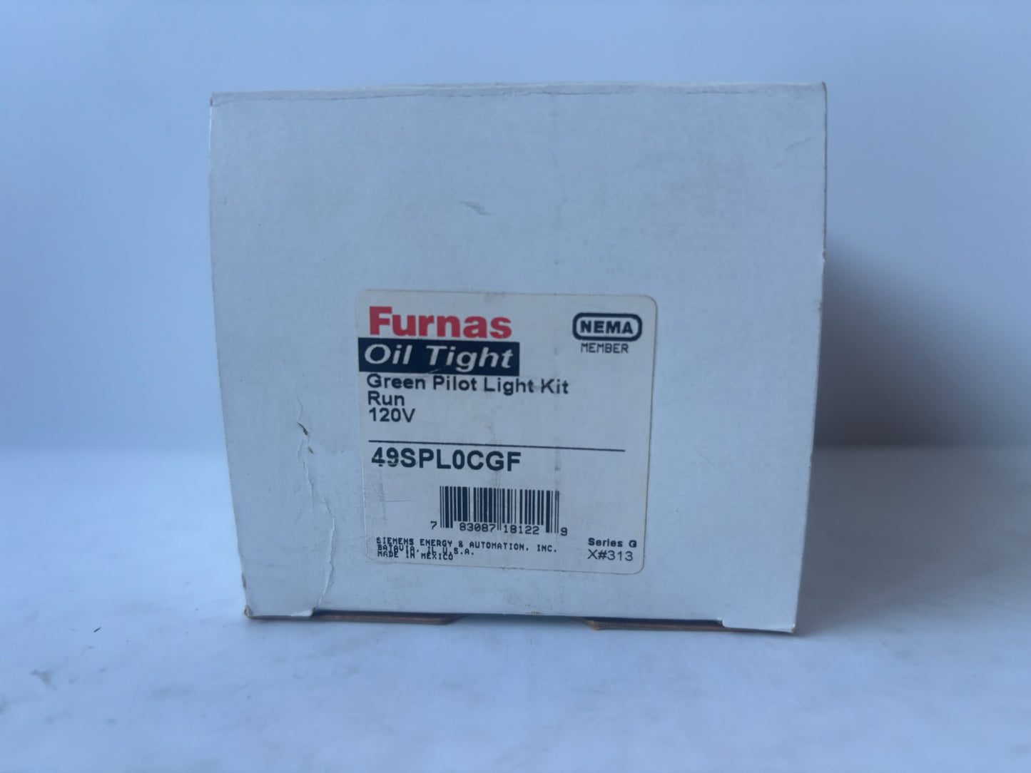 Furnas 49SPL0CGF Oil Tight Green Pilot Light Kit Run Max Volts 120