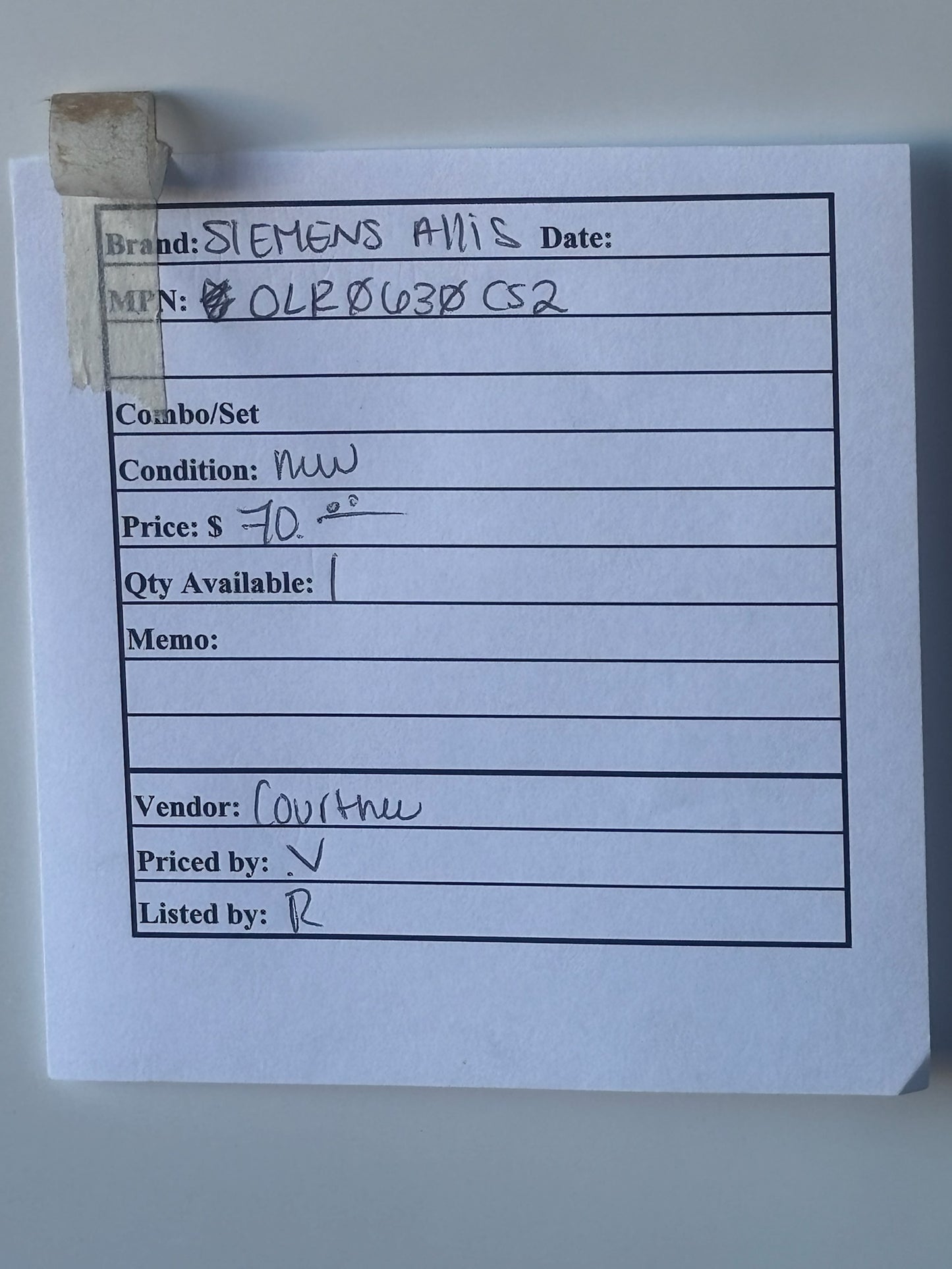Siemens-Allis OLR0630CS2 Overload Relay, 4–6.3A, 600V, Class 10