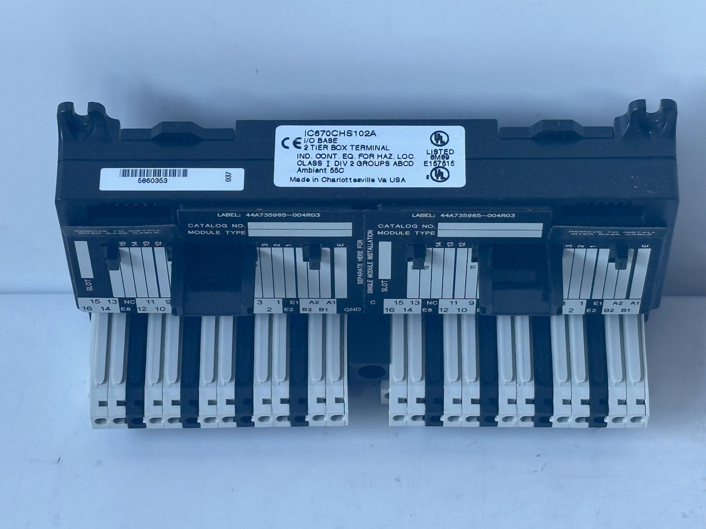 GEF IC67CHS102A 2 Tier Box Style I/O Terminal Block Module 037