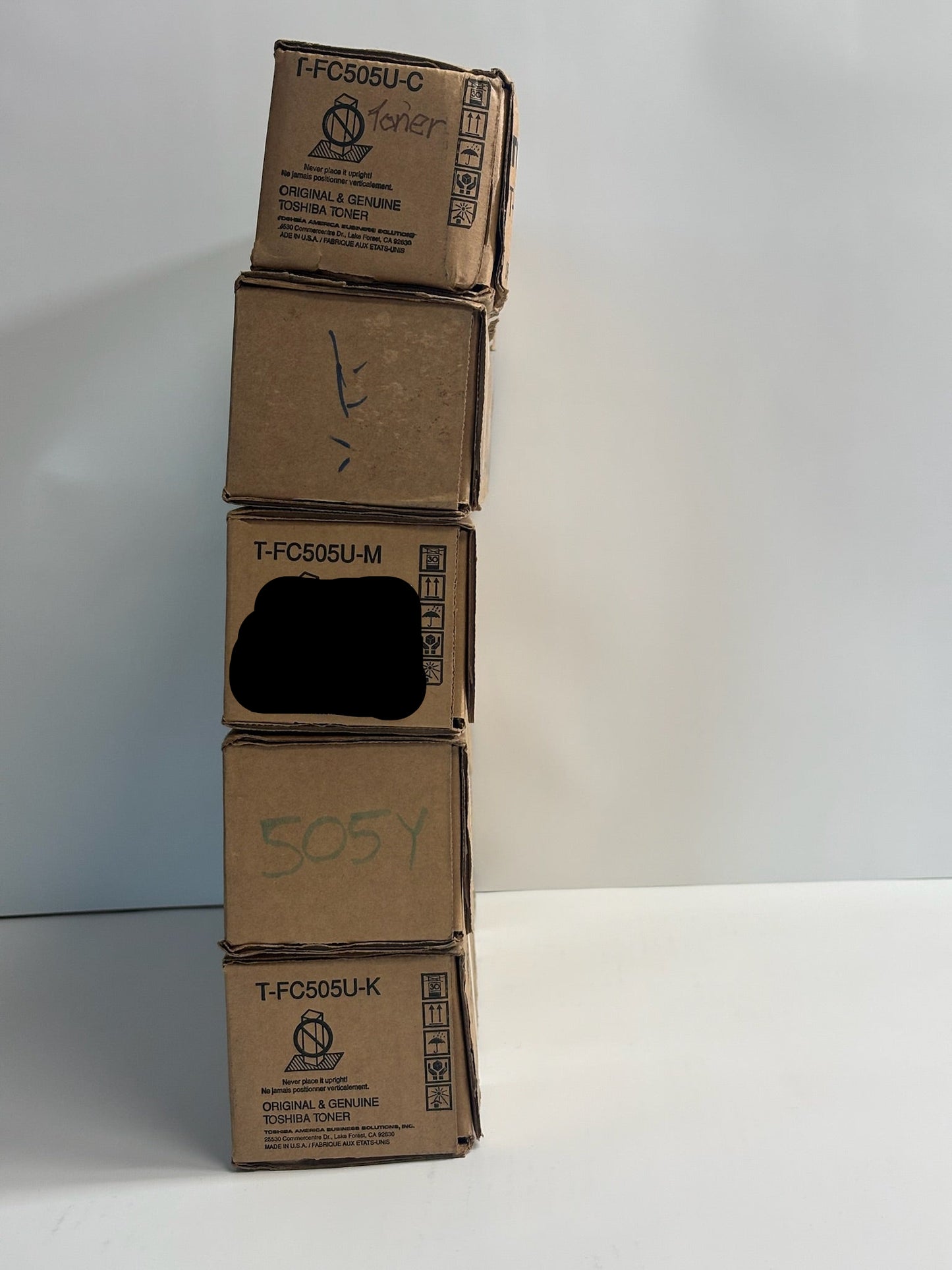 5 Genuine Toshiba e-STUDIO 2505AC,3005AC,5005AC CMMYK Toners T-FC505U