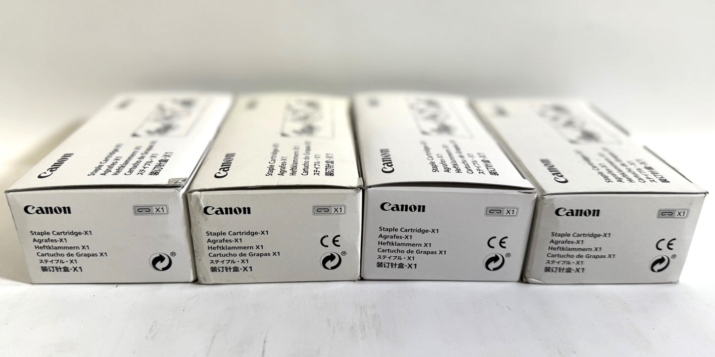 4 OEM Canon X1 Booklet Finisher V1, V2 Staple Cartridges 0146C001[AA] - No.601C