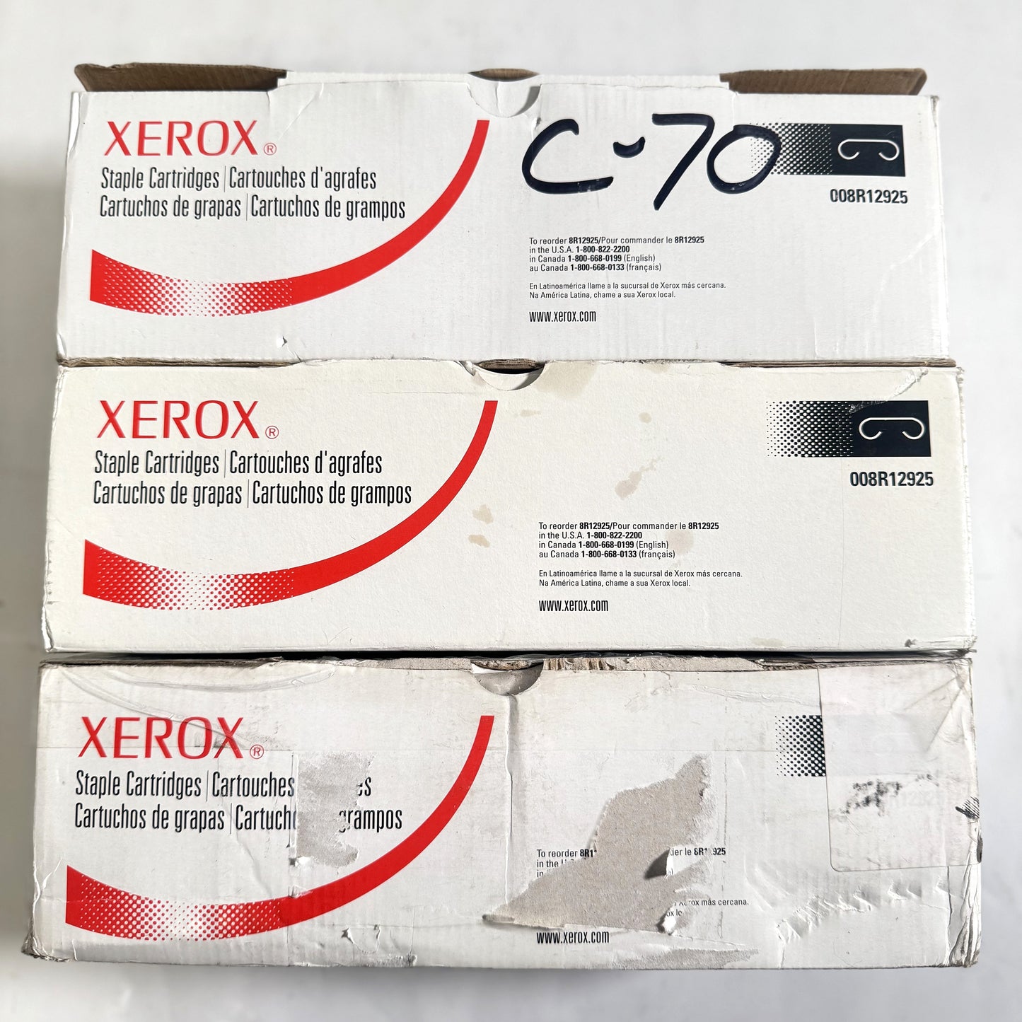 3 OEM Xerox C8000,DC242,EC7836,D136,D95A Booklet Maker Staples 008R12925