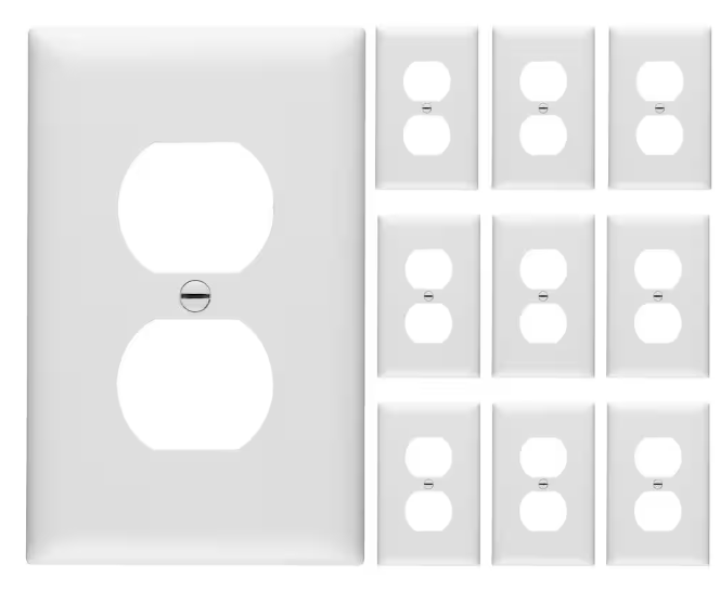 Pass & Seymour TP8-W Trademaster Wall Plate,1 Gang 1 Duplex, 7 Count -175 Units