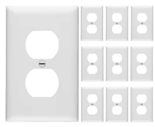 Pass & Seymour TP8-W Trademaster Wall Plate,1 Gang 1 Duplex, 7 Count -175 Units