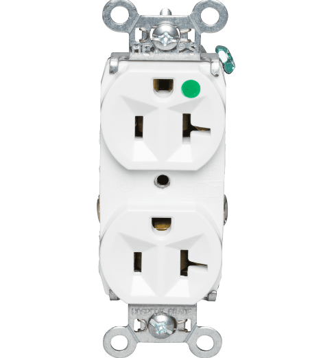 Legrand Radiant 8300-HW Duplex Receptacle 20A 125V Compact Hospital Grade-10 Pck