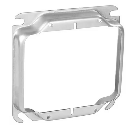 25-Pack Raco 4 in. W Steel Metallic 2-Gang 2-Device Square Cover, 120 cm, 7.3 IN