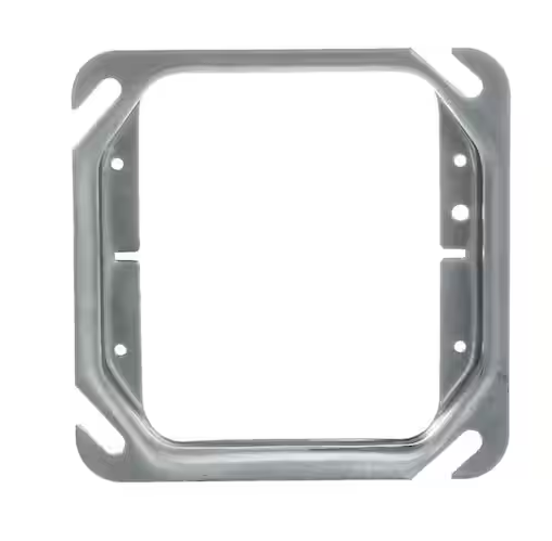 25- Pack Steel City 4" 2-Gang Square Mud Ring (52C18) 9.0 Cu. In Raised 3/4 in