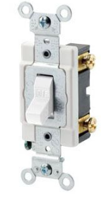 10 Pack Leviton (CSB1-15W) S.P Toggle Switch 15A-120/277V AC/CA, White