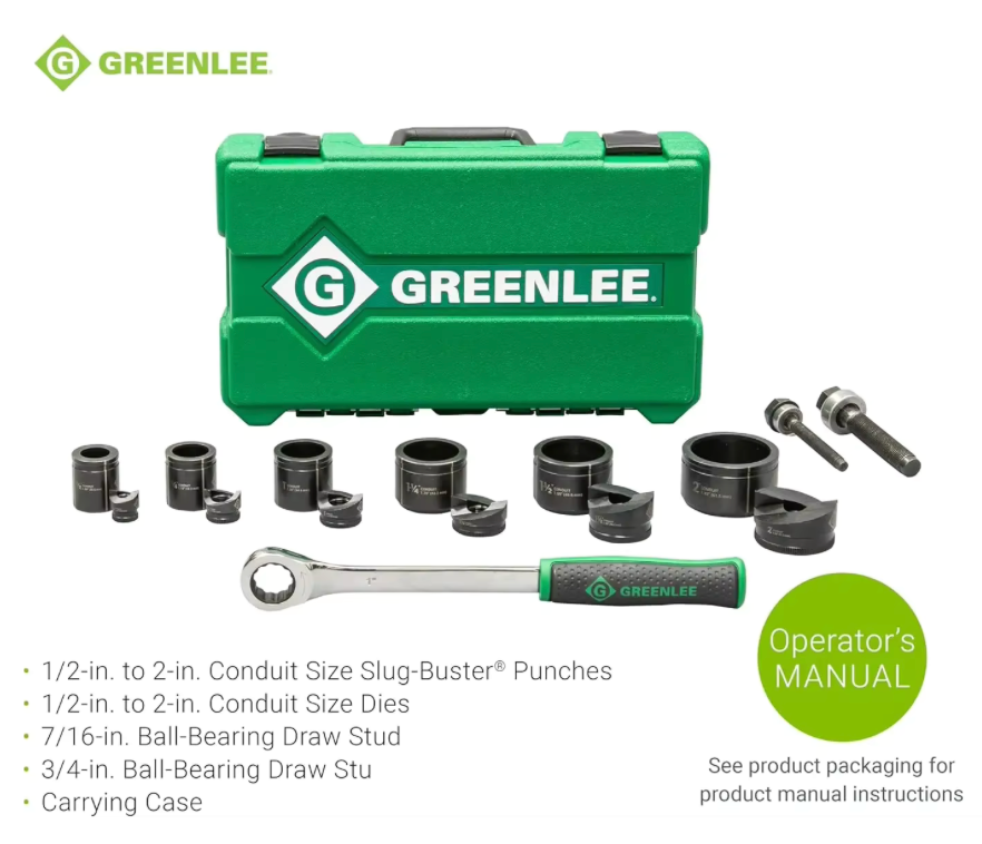 Greenlee 7238SB Slug-Buster Knockout Punch Kit