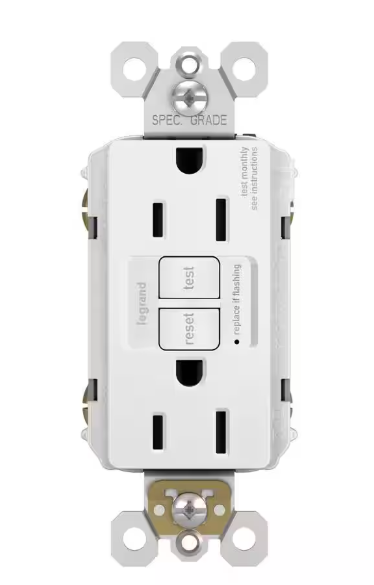 10 Pck Legrand Radiant (1597TRW) Duplex Self-Test Receptacle 15A 125VAC 60Hz