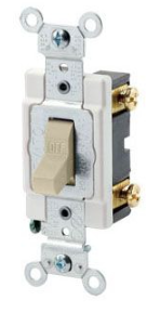 10 Pack Leviton (CSB1-15I) 15A 277V Ivory AC Toggle Switch, Single Pole