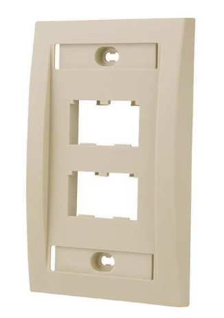 2 Pack Panduit Mini-Com®, (CFPE4EIY) Faceplate, 4 port, Ivory 20 Pieces Total