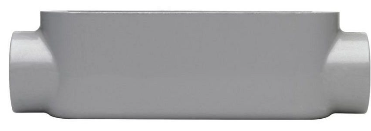 2 PK Eaton Crouse-Hinds (C45-CGN) 1-1/4" Alum C-Type Conduit Body w/Cover