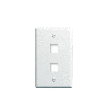 60 PK Legrand ON-Q (WP3402-WH) 1-Gang, 2-Port Wall Plate, White
