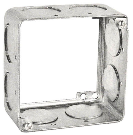 25 PK Garvin (53171-1)4" Square Extension Ring Drawn 2-1/8" Deep w/1" KO's