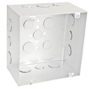 10 PK Garvin 6350-S 6" Square Junction Box 3-1/2" Deep 1/2" & 3/4" KO w/ 30 cover