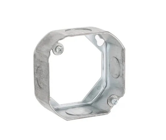 25 PK Raco (130) 4 in. W x 1-1/2 in. D Drawn Octagon Steel Extension Ring