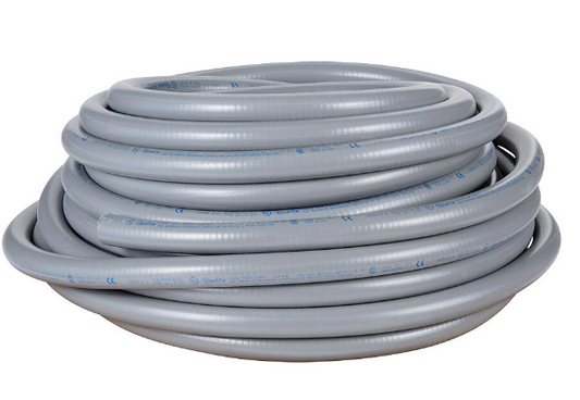 100 FT Electri-Flex (LA-13) GRY-1" Liquidtight Flexible Metal Conduit, PVC-coated