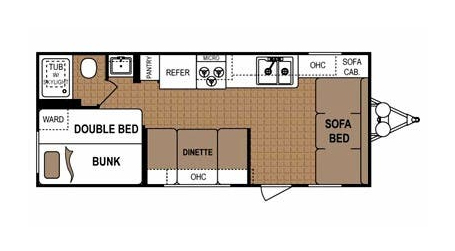 2012 Dutchmen Sport 185DB RV- Travel Trailer Sleeps 7 Person Cold AC