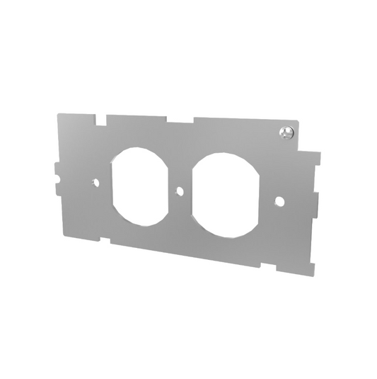 10 PK Legrand RFBADP Duplex Device Plate for RFBA Floor Boxes, Gray Steel Finish