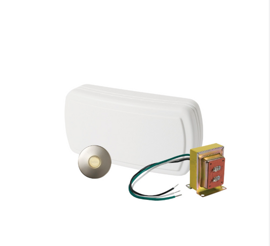 6 PK NuTone BK131LSN Wired Door Chime Kit with Satin Nickel Pushbutton
