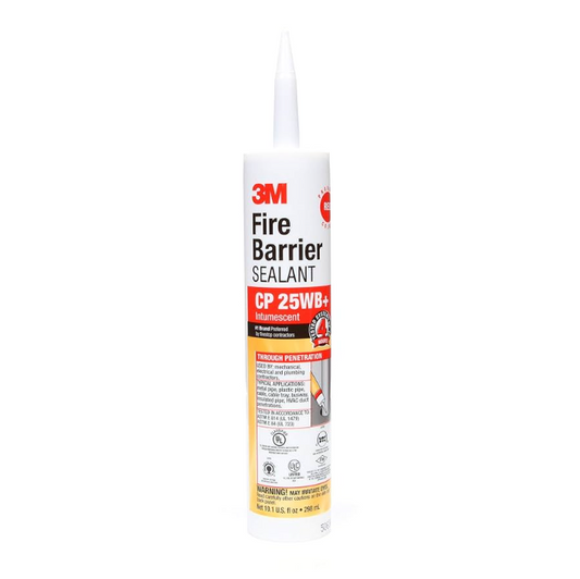 12 PK 3M Fire Barrier Sealant CP 25WB+ – 4-Hour Firestop Caulk, Paintable & Re-enterable