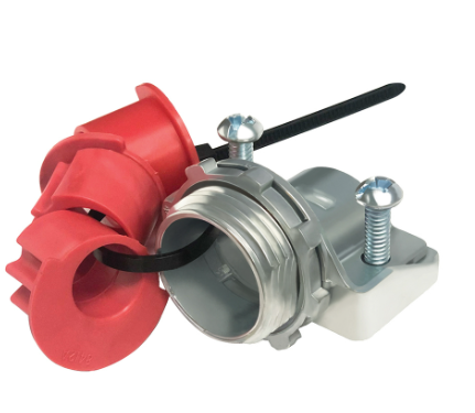 New 10 PK Arlington 8414 1-1/2" Zinc Die-Cast MC Cable Connectors with End Stops