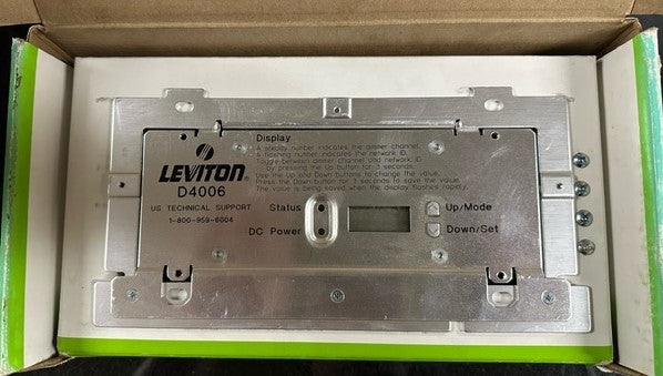 Leviton D4006-1LW Remote Dimmer 6*1KW,1920W Max, 120V 4000 Series, Dim Only Whte