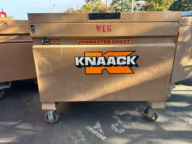 KNAACK Jobmaster (4830) Jobsite Steel Chest Tan Corrosion Resistant Heavy-Duty