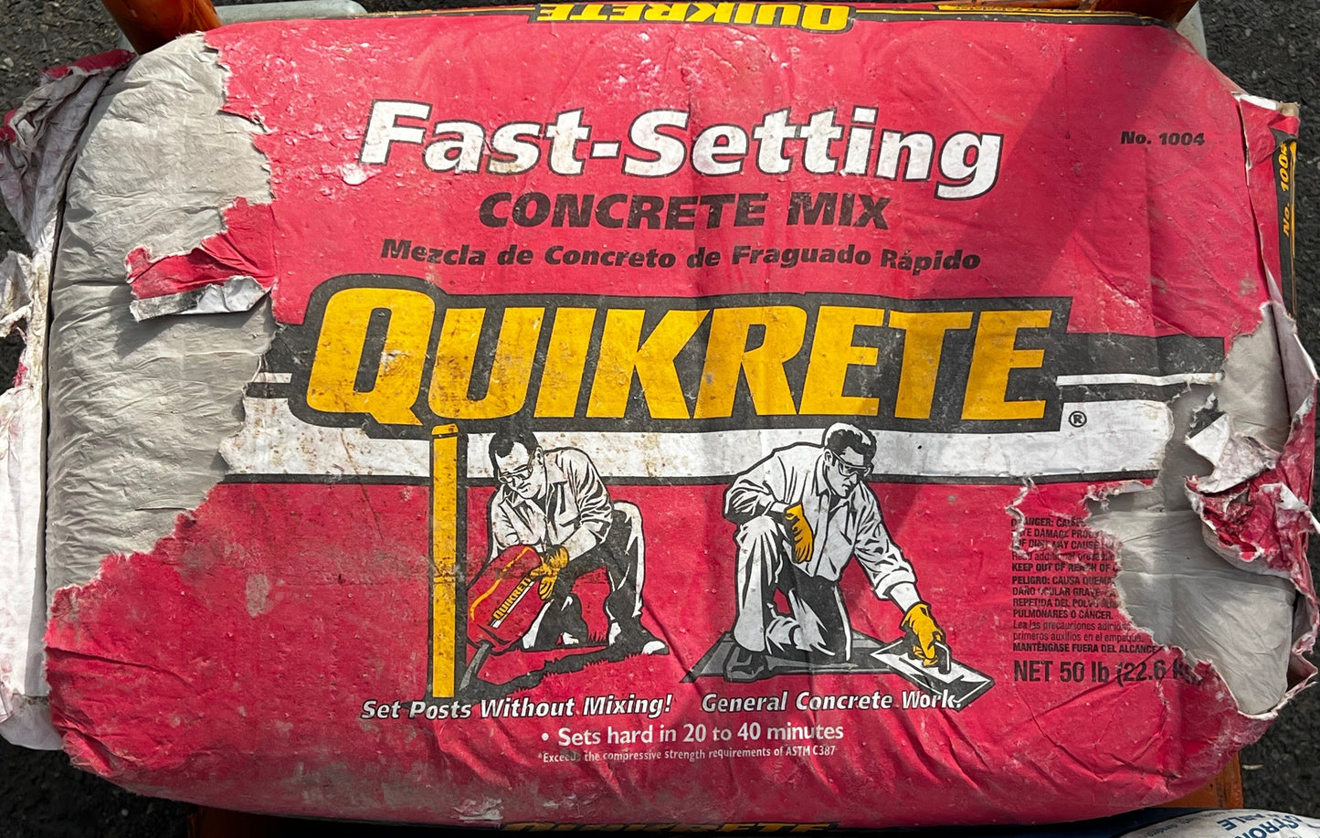 6 Pack Of 50 lbs bags Quikrete Fast Settling Concrete Mixture