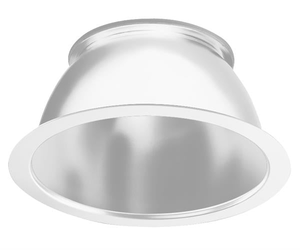 Indy L4-HM-CD-PF Hyperbolic Medium Reflector Trim, Clear Diffuse, White Flange