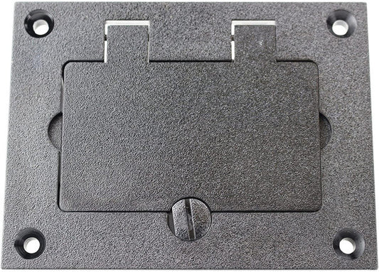 2 PK Wiremold 828PRGFI-BLK Non-Metallic Rectangular Cover Plate