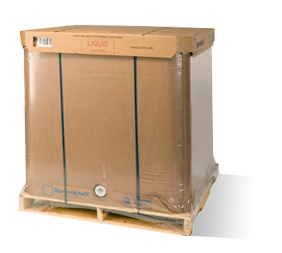 Pallet Gaylord SpaceKraft containers 6200012 40x40x40in with lid Cap 1000 lts. 8 walls