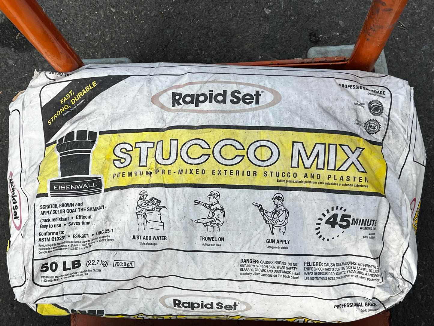 50lbs Premium Rapid Set Stucco Mix Pre-mixed Stucco with Rapid Set Cement